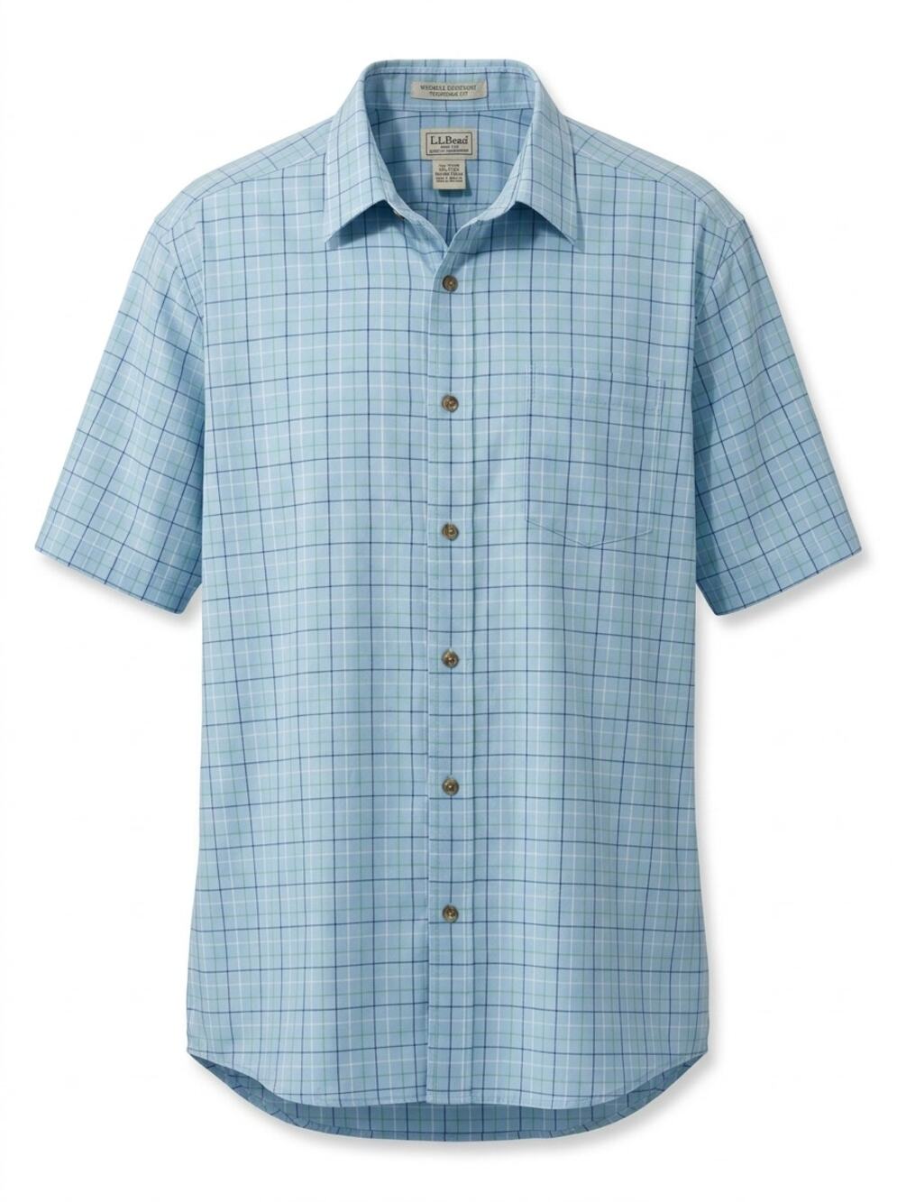 L.L.Bean Traditional Button-Front Plaid Button-Up Shirt Men Tall Size 2XLT